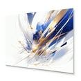 thumbnail image 2 of Designart "Cubist Kaleidoscope in Blue and Gold I" Cubism Metal Art Living Room, 2 of 5