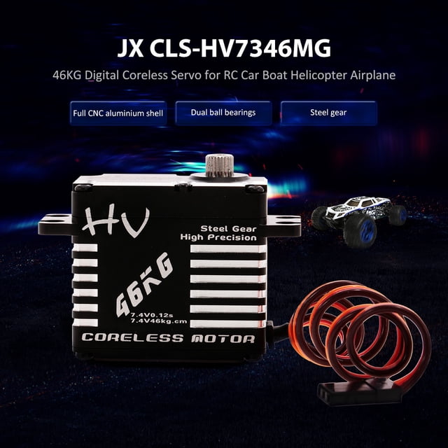 JX CLS-HV7346MG 46kg Aluminio Coreless Digital Servo para RC Coche Helicóptero Barco Avión JX Parte RC
