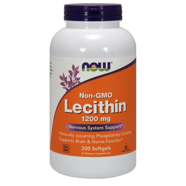 NOW Supplements, Lecithin 1200 mg with naturally occurring Phosphatidyl Choline, 200 Softgels