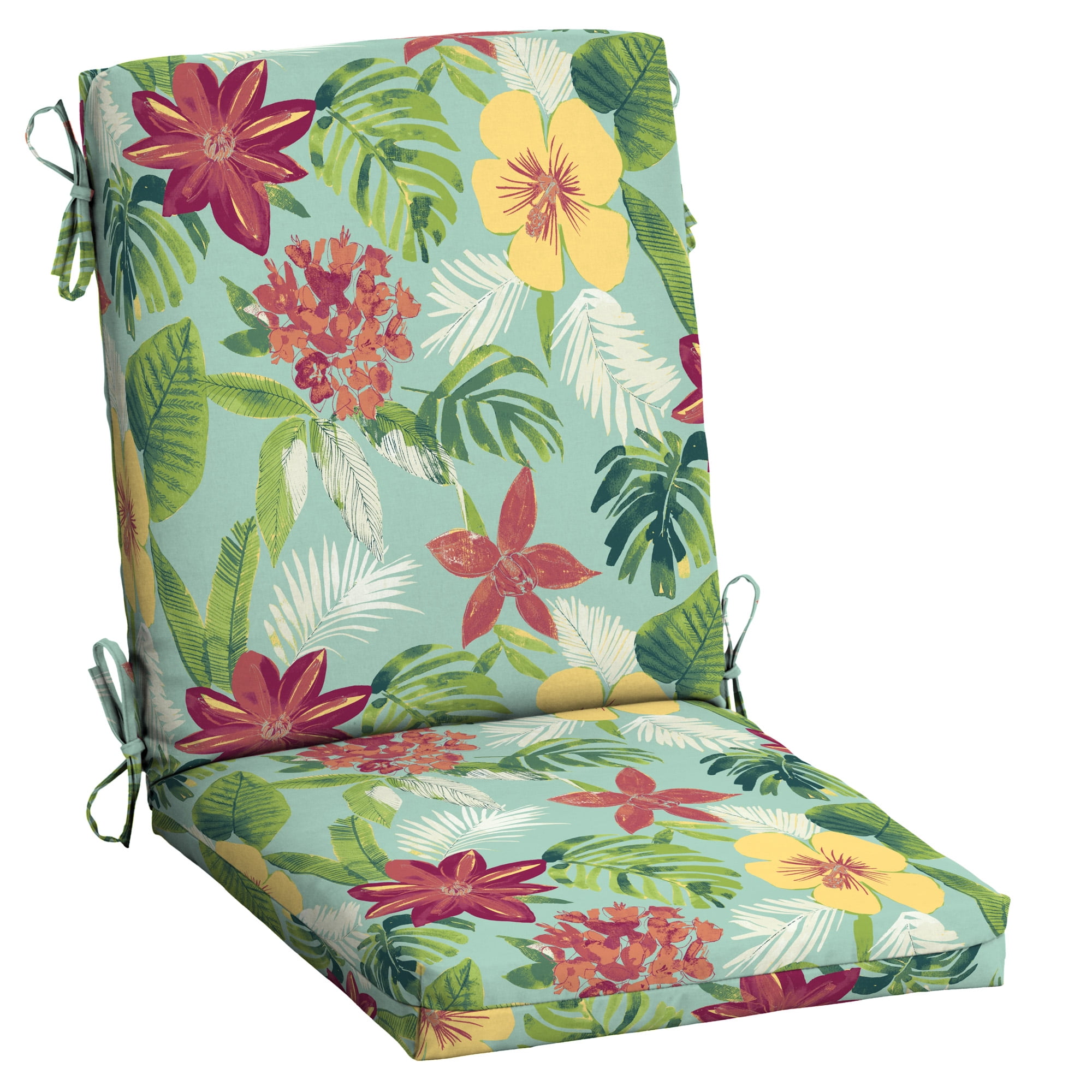 Arden Selections 44" x 20" Blue Tropical Rectangle Chair Outdoor