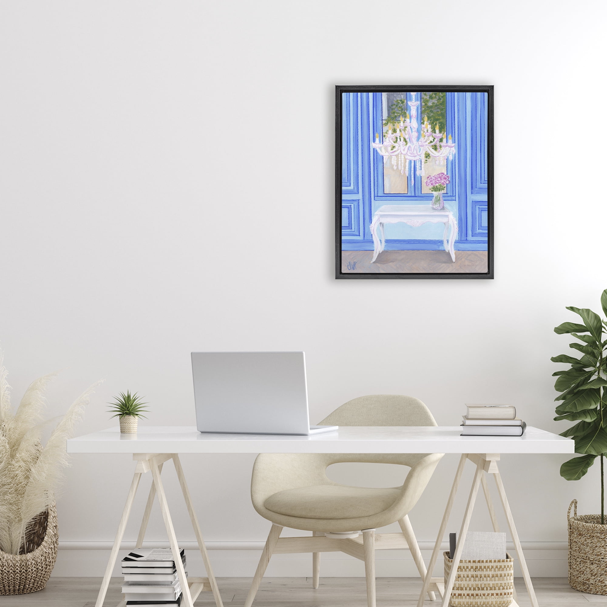 Stupell Industries French Window Architecture Black Framed Floater Canvas Wall Art, design by Sarah Waldron Kimball