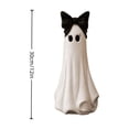 thumbnail image 2 of Large Ghost with Bow Tabletop Decoration, Eyelash Decor White Ghost Tabletop Figurine,Sweet Style Halloween Ghost Ornament for Living Room Cabinet Decor,Party Table Centerpiece E, 2 of 7