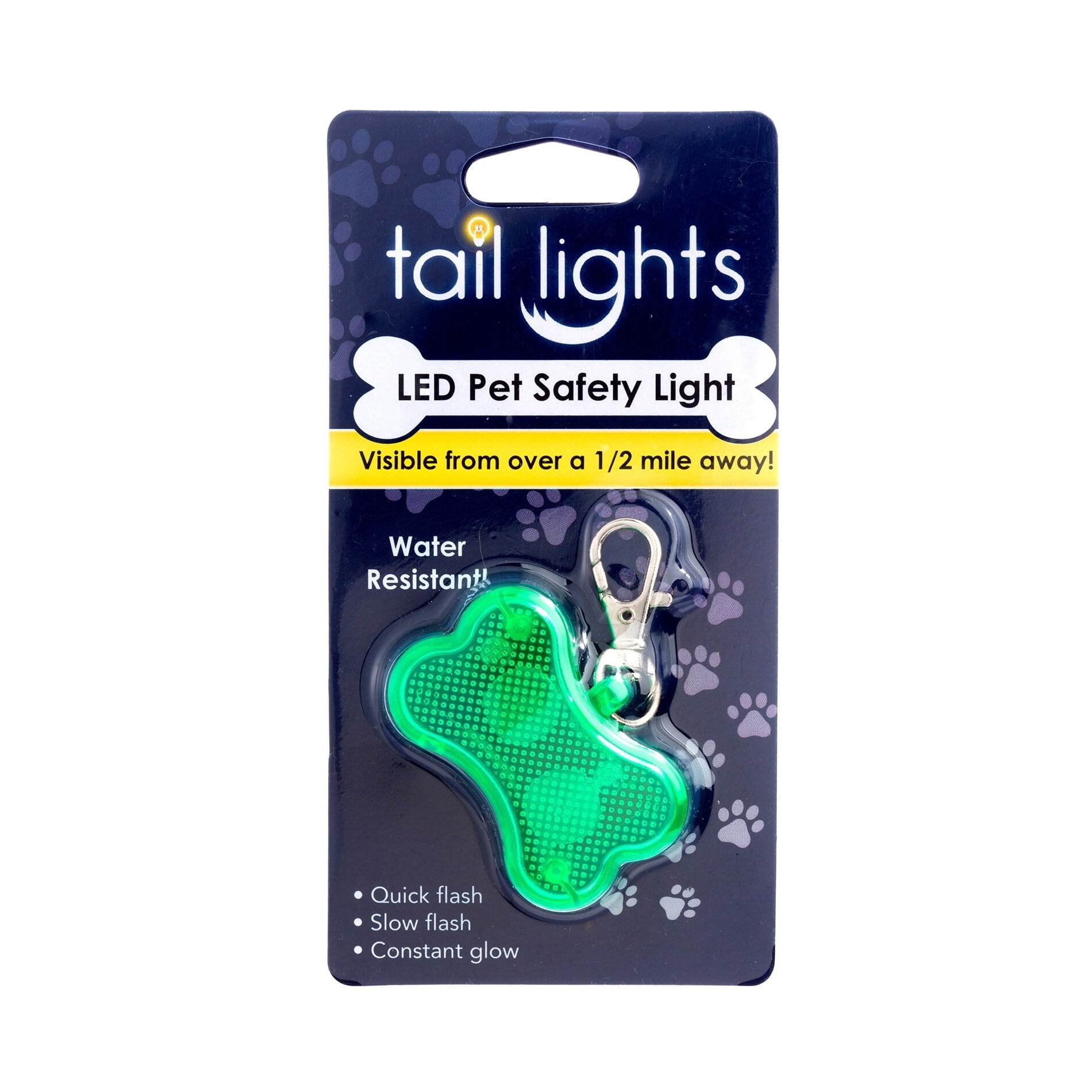Tail Light LED Bone Shaped Collar Charm, Multiple Colors Available