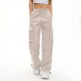 thumbnail image 2 of RYDCOT Women's Hiking Pants Quick Dry Lightweight Cargo Pants Water Resistant Multi Pockets Golf Travel Work Camping Khaki, 2 of 7