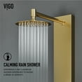 thumbnail image 5 of VIGO Ellington 59 in. H x 6 in. W 4-Jet Shower Panel System with Round Head and Hand Shower Wand in Matte Brushed Gold, 5 of 13