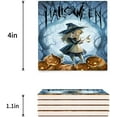 thumbnail image 3 of FMSHPON Happy Halloween Set of 8 Coaster for Drinks, Absorbent Ceramic Stone Coasters Cup Mat with Cork Base for Home Kitchen Room Coffee Table Bar Decor, 3 of 4