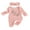 Pink Lovely, variant on Newborn Baby Girl Coming Home Outfit Long Sleeve Letter Romper Ribbed Ruffle Jumpsuit Headband Set Spring Fall Clothes