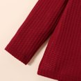 thumbnail image 3 of PatPat Toddler Girl Ruffled Textured Long-sleeve Top and Solid Color Pants Set,2-piece,Sizes 18M-6Y, 3 of 7