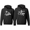 thumbnail image 2 of Lotusprinthandmade Matching Couple His Queen/ Her King Hoodie 2D S-5XL 50/50 Cotton/Polyester Mix (5XL), 2 of 4
