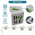 thumbnail image 6 of Rustic Home Table Runner - 60 Inch Long Green Eucalyptus Leaves Wreath Wooden Plaid Cotton and Linen Blended Dress Scarves Farmhouse Table Runner for Kitchen Dining, Coffee Table, 13" x 60", 6 of 8