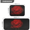 thumbnail image 3 of Valentine''s Day Red Rose Kitchen Rugs Sets of 2 Non Slip Kitchen Mat Polyester Area Rugs Set Floor Mats Washable Carpet Mat Comfort Standing Mat for Kitchen Laundry Sink Office, 3 of 6