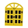 thumbnail image 2 of Pizarra con mensaje en forma de ventana, adorno de madera vintage para colgar. Amarillo, 2 of 9