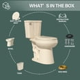 thumbnail image 6 of TICOZE Tall Toilet 17 Inch for Seniors, Extra High Toilet, Comfort Bowl Heigh 17", Two-Piece Single Flush 1.28 GPF, 12 Inch Rough-in, Bone Color, for Small Bathroom, 6 of 9