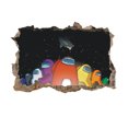 thumbnail image 5 of Among The Crew Etiqueta de la pared Vinilo 3D Personaje del juego Agujero Etiqueta de la pared Arte Papel tapiz Diseño Decoración para el hogar Niños Niños Dormitorio Sala de juegos Hogar Decoración JAMW Sencillez, 5 of 5
