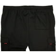 thumbnail image 2 of Falcon Bay Men's Big and Tall Fleece Cargo Pants - Casual Baggy Jogger Pants Fleece Sweat Pants with Pocket (Sizes 2X-6X) Black, 2 of 3