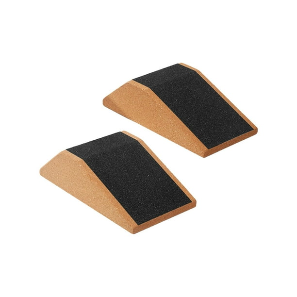 Equipo de cuña de corcho para sentadillas de alta densidad para Pilates, deportes de interior y equilibrio. 2 piezas