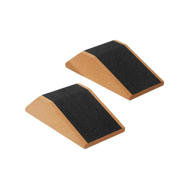 Ruiboury Bloc de Squat en Liège Plateforme Durable Talon Surélevé pour Pilates 2 Pcs Gym 2 Pcs 23x12x6.5cm