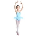 thumbnail image 4 of HULIJA Little Kids Girl Camisole Ballet Dance Tutu Dress Gymnastics Skirted Leotard Ballerina Sky Blue 4T, 4 of 8