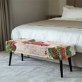 thumbnail image 2 of Psesaysky Christmas Bench Slipcover with Elastic Band, Polyester Spandex Anti Dust Bench Cover for Dining Hotel and Garden Use, 2 of 9