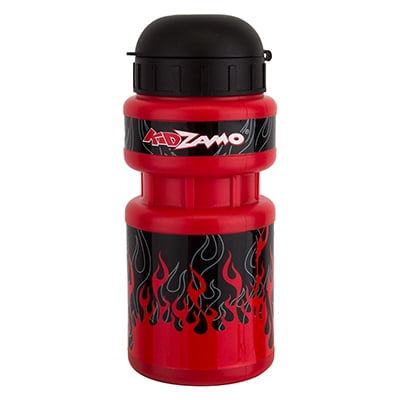 BOTTLE KIDZAMO w/CAGE FLAME RD/BK