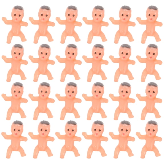 BESTSKY 40 Pcs Mini Plastic Babies, Tiny Baby Doll Party Favors for Baby Shower, Gender Reveal, Cake Toppers, and Nursery Decorations