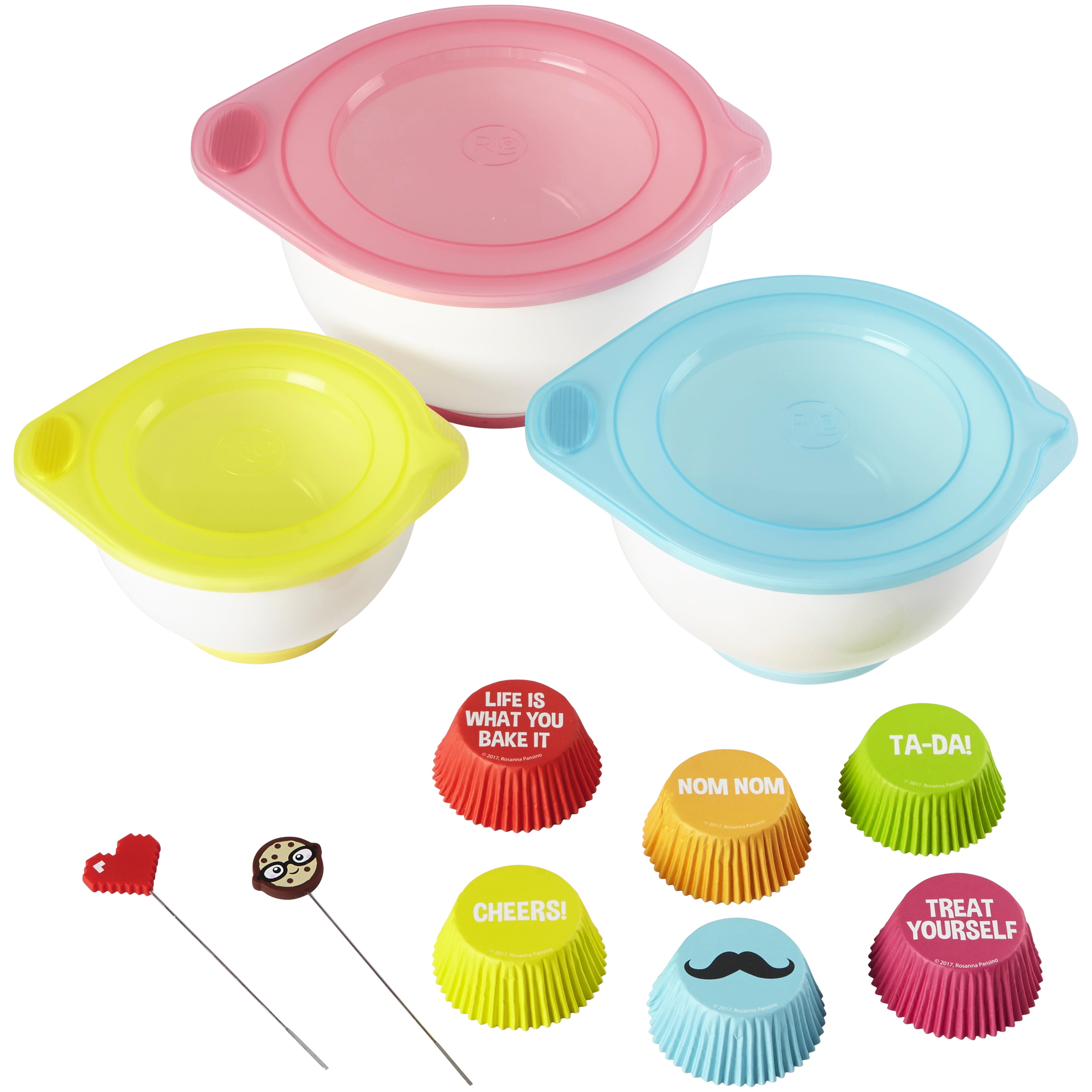 Wilton Rosanna Pansino Nerdy Nummies Mixing Bowl Baking Set Walmart