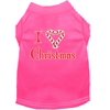 Christmas Screenprinted Dog Shirt, "I Heart Christmas"