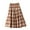 Beige, variant on Women’s Fall Winter Maxi Skirts Elastic High Waisted Plaid A-Line Long Skirt Tiered Ruffle Flannel Skirts Blue One Size