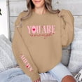 thumbnail image 4 of Women's Sweatshirts 2025 You Are Enough Sweatshirt Mental Health Sweatshirts Casual Pullover Tops Sweatshirt for Women, 4 of 5