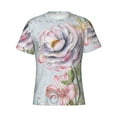thumbnail image 3 of Naloa Vintage Rose Men's T-Shirt Sport T-shirt Men's Basic Tee Casual Men's Shirt, Round Neck, Short Sleeves - Medium, 3 of 5