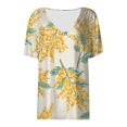 thumbnail image 4 of WEAIXIMIUNG T-Shirt à Manches Courtes Col en V Fleuri Mode Été pour Femmes Saint-Valentin, 4 of 4