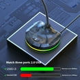 thumbnail image 3 of USB Desktop Microphone PC Computer Microphone Adjustable Studio Microphone with LED, 3 of 11