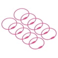 thumbnail image 1 of Unique Bargains Cable Key Rings 160mm Wire Keychain Twist Loops Rose Red 12Pack, 1 of 7