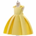 thumbnail image 1 of Vedolay Spring Dress Sleeveless Tulle Mesh Flower Girl Party Dress,Yellow 5-6 Years, 1 of 5