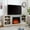 White, variant on CKEASEAN 70" Modern TV Stand with Realistic Stacked Stone Surround, Entertainment Center with Storage Space, Wooden TV Console Table for TVs Up to 75", Rack for Living Room