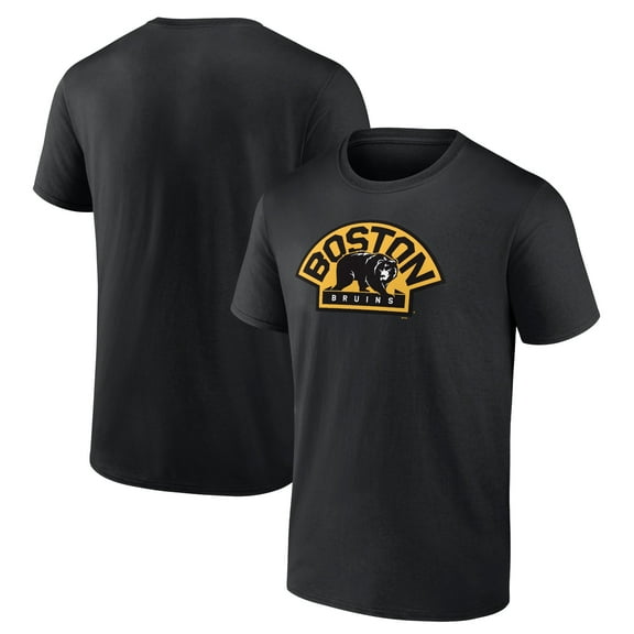 Men's Black Boston Bruins Shoulder Patch Logo T-Shirt