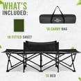 thumbnail image 3 of Toddler Cot Bed: Kids Travel Camping Bed, a Portable Folding Cot for Kids Great for Outdoors and Young Guests at Home. Comfortable Kids Sleeping Cot Easy to Store and Use (Green), 3 of 6