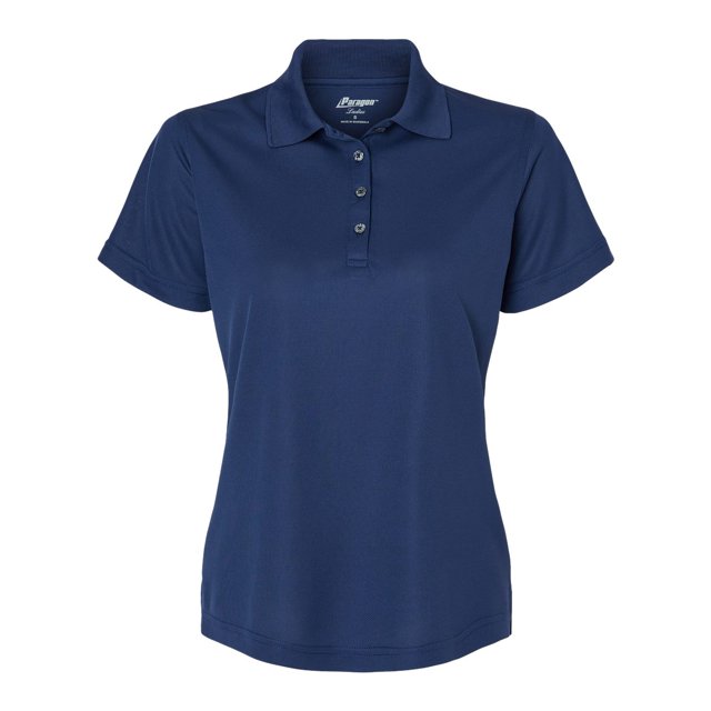 Paragon Polo en Mini Maille de Performance Saratoga pour Femmes, P, Marine