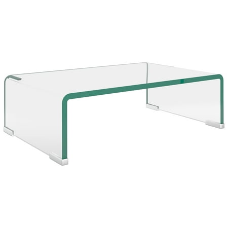vidaXL TV Stand Monitor Riser Clear Glass Laptop Desk Shelf Multi Colors/Sizes