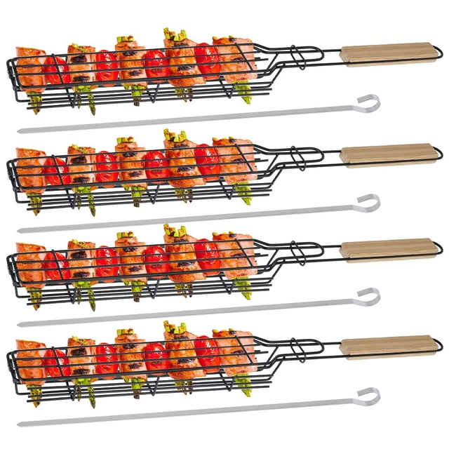 MesaSe Panier de Barbecue Portable Grille Filet Support de Grillage Outil de Rôtissage de Camping