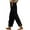 Black, variant on Staron Summer Pants for Women Casual Summer Lightweight Drawstring Waist Wide Leg Solid Cotton Trousers Straight Loose Elastic Waist Pants with Pockets