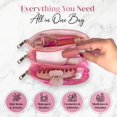 thumbnail image 2 of Bolsa de maquillaje BOBBIE BAGS Acordion Travel con 3 compartimentos, color rosa, 2 of 8