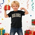 thumbnail image 2 of Bobifish Little Boys Performance Tee Trendy Short Sleeve Crew Neck Letter Print Kids Crewneck T-Shirt Summer Casual Wear Novelty Tops, 2 of 5