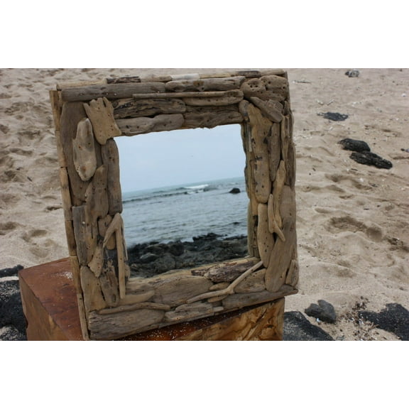 Driftwood Square Mirror 16"x16" - Coastal Living | #lis3100240a