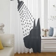 thumbnail image 5 of Dogs Showering Sheer Curtains 63 Inches Long, Modern Abstract Art Funny Animals Light Filering Curtains, Breathable Simi Curtain Privacy Drapes for Living Room Bedroom Lightweight Window Treatment, 5 of 9