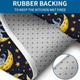 thumbnail image 3 of Astronaut and Moon Black Pattern 3 Piece Bathroom Rug Set, Non Slip Absorbent Bath Mats with U-Shaped Contour Rug and Toilet Lid Cover, 3 of 4