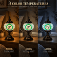 thumbnail image 5 of MEHOOM DIY Turkish Mosaic Lamp Kit, Rechargeable Bedside Table Lamp with 3 Color Temperatures and Stepless Dimming, Moroccan Boho Craft Kit for Adults, Classic Green, 5 of 10