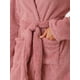 thumbnail image 5 of Bata de baño de felpa con capucha y cinturón para mujer INSPIRE CHIC, bata mini de spa de otoño e invierno con bolsillos, XS, rosa, 5 of 6