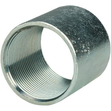 Halex 64015 Rigid Conduit Coupling, 1-1/2 in Threaded, 2.15 in OD, Steel, Galvanized
