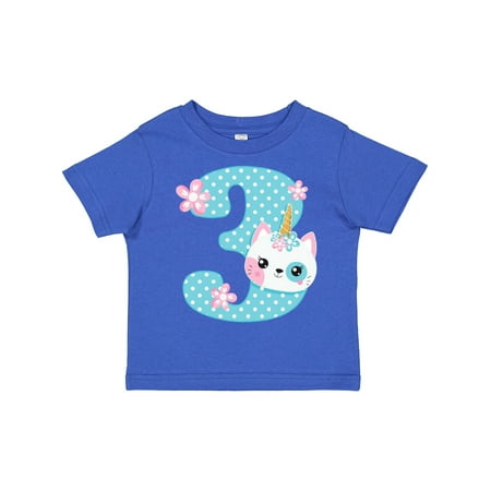 

Inktastic Unicorn Kitty 3rd Birthday Gift Toddler Toddler Girl T-Shirt